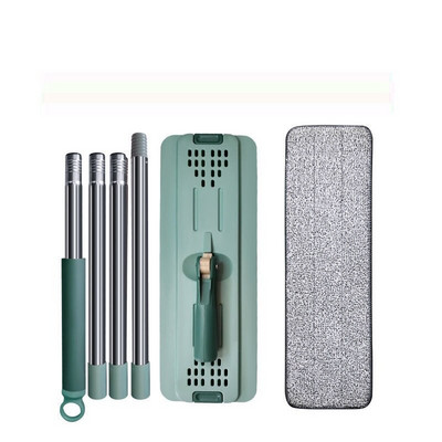 Διμερής σφουγγαρίστρα υφασμάτινο πλύσιμο δαπέδου οικιακού καθαρισμού Αντικατάσταση κάδου σετ με Spin Flat Microfiber Magic Lazy Hand Free