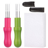 MIUSIE vilnos vėlimo adatų pradžios įrankiai su putplasčiu ir medžio masyvo vėlimo įrankiu, skirtu vilnos vėlimo amatų darbams