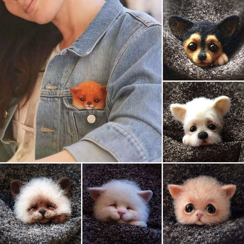 Villane vildist käsitöö toksi komplekt Ise ise teha armsad loomad pross villanõel viltimismaterjalide pakett Käsitsi valmistatud käsitöökomplekt lastele kingitused