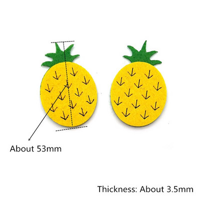 WISHMETYOU 10 buc. Pâslă tăiată fără fructe pentru copii, bricolaj, pentru acasă, meșteșuguri în cameră, autocolante pentru decorațiuni pentru grădiniță, făcute manual, pâsle drăguțe