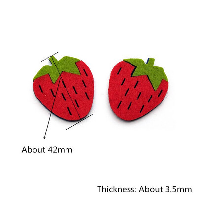 WISHMETYOU 10 buc. Pâslă tăiată fără fructe pentru copii, bricolaj, pentru acasă, meșteșuguri în cameră, autocolante pentru decorațiuni pentru grădiniță, făcute manual, pâsle drăguțe