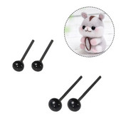 50 paari 3/4/5 mm musta oa silmad vildimiseks isetehtud loomade mänguasjade silmatarvikute jaoks.