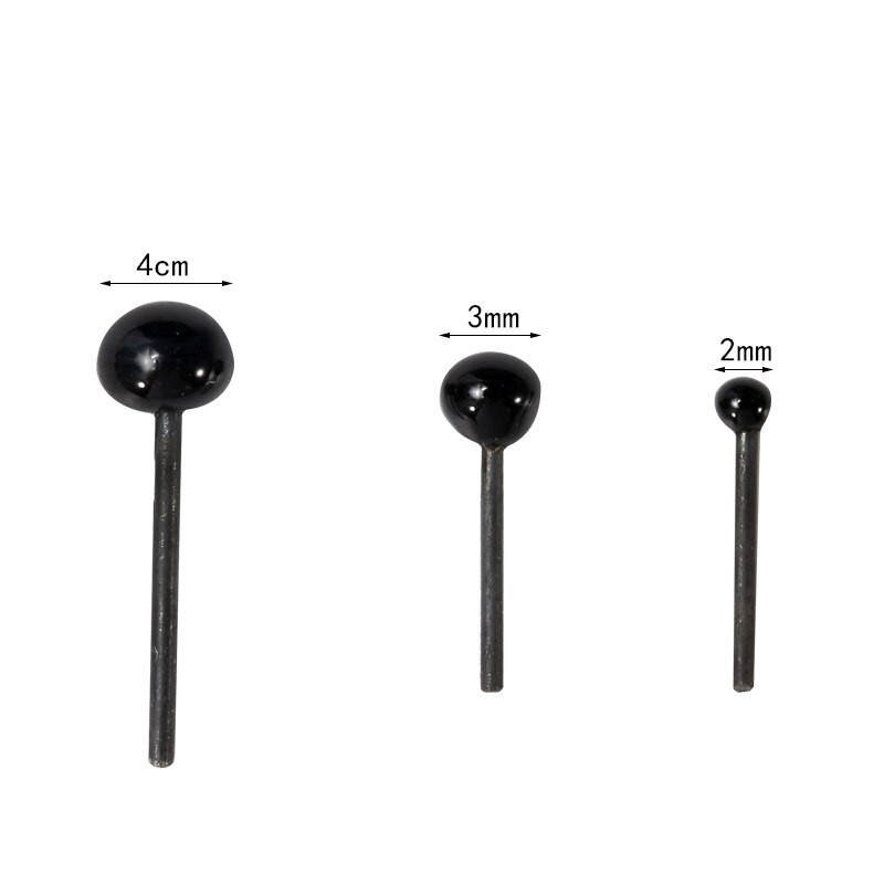 50 perechi de ochi de fasole neagră de 3/4/5 mm pentru împâslire Accesorii pentru ochi de jucărie pentru animale.