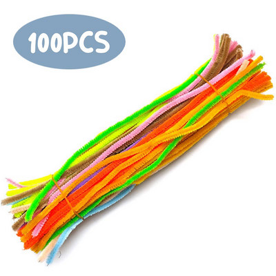 Fenrry 100 db 30 cm-es zseníliaszár csőtisztítók plüss talmi gyerekeknek oktató játékok Kézzel készített művészi anyagok barkácsolási kellékekhez