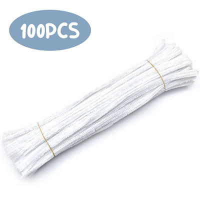 Fenrry 100 db 30 cm-es zseníliaszár csőtisztítók plüss talmi gyerekeknek oktató játékok Kézzel készített művészi anyagok barkácsolási kellékekhez