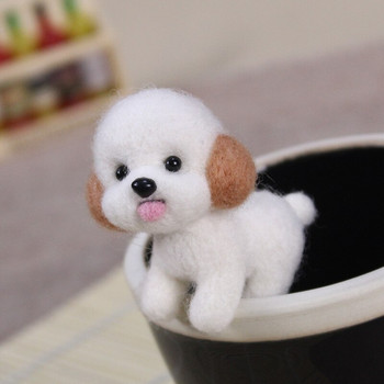 Dog Poke Wool Felt Материална чанта Diy Ръчно изработени комплекти от филц Diy Вълна за плъстене Пакет от материали за бродерия Аксесоари за ръкоделие