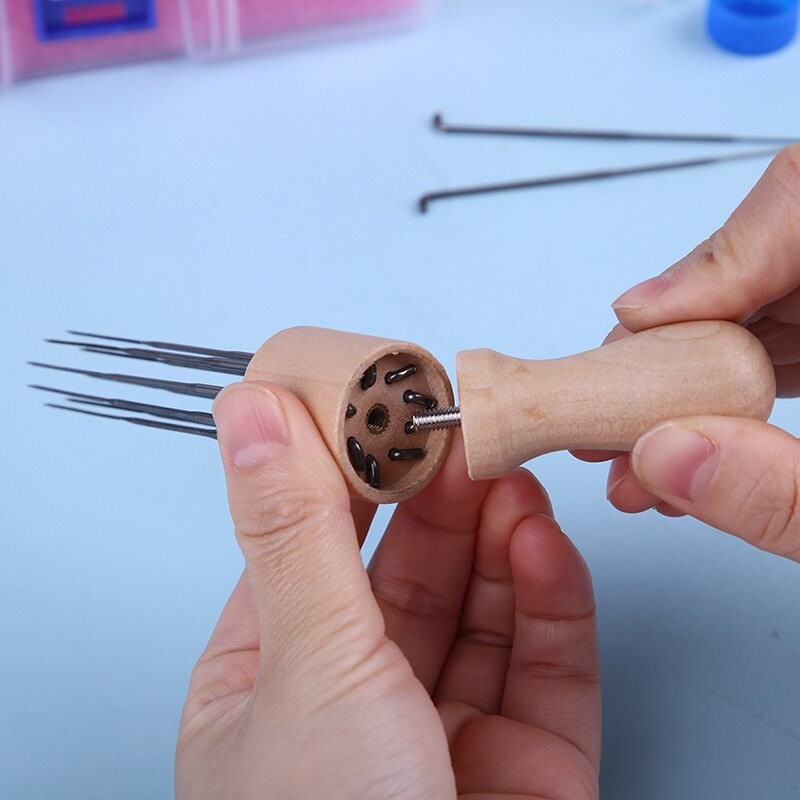 IMZAY vilnos vėlimo adatų rinkinys su putplasčio padu medinėmis rankenomis įrankių vėlimo adatos „pasidaryk pats“ rankų darbo įrankių priedai