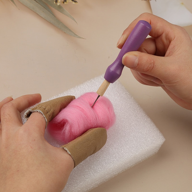 IMZAY vilnos vėlimo adatų rinkinys su putplasčio padu medinėmis rankenomis įrankių vėlimo adatos „pasidaryk pats“ rankų darbo įrankių priedai