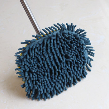Chenille Broom Dust Brush Cleaner Παράθυρο δαπέδου Σφουγγαρίστρα μπάνιου Περιστρεφόμενη σφουγγαρίστρα πλυσίματος αυτοκινήτου Ρυθμιζόμενο εργαλείο καθαρισμού με μακριά λαβή