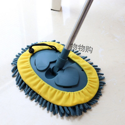 Chenille Broom Dust Brush Cleaner Παράθυρο δαπέδου Σφουγγαρίστρα μπάνιου Περιστρεφόμενη σφουγγαρίστρα πλυσίματος αυτοκινήτου Ρυθμιζόμενο εργαλείο καθαρισμού με μακριά λαβή