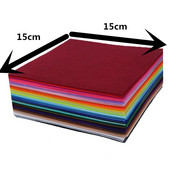 40 buc/lot pânză din pâslă din pâslă din poliester foaie de pâslă DIY țesătură nețesă, 15 cm pătrat, 1 mm grosime, păpuși de cusut, jucării, artizanat, material de decor