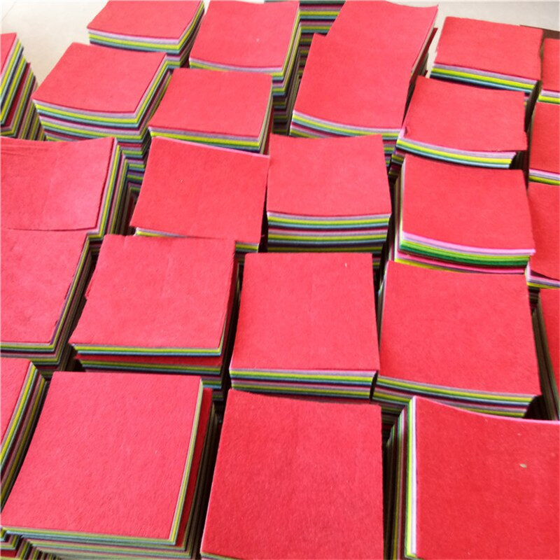 40 buc/lot pânză din pâslă din pâslă din poliester foaie de pâslă DIY țesătură nețesă, 15 cm pătrat, 1 mm grosime, păpuși de cusut, jucării, artizanat, material de decor