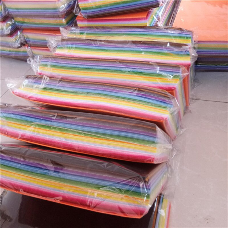 40 buc/lot pânză din pâslă din pâslă din poliester foaie de pâslă DIY țesătură nețesă, 15 cm pătrat, 1 mm grosime, păpuși de cusut, jucării, artizanat, material de decor