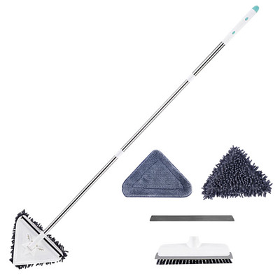 Triangle Deep Cleaning Wall Mop 360 Degree Rotatable Adjustable Triangle Cleaning Mop Multifunctional Microfiber Clean Mop