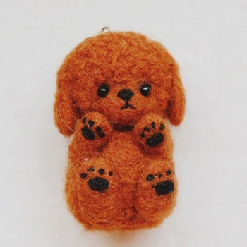 Shiba Inu Husky Felt Wool Animal Dog Felting Dog Handmade DIY Poke Fun Coufe Material Package Felt Kit Висулка Кукла Декор Подарък