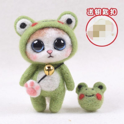 Shiba Inu Husky μαλλί τσόχα Ζώο Dog Feltting Dog Χειροποίητο DIY Poke Fun Ζευγάρι Υλικό Πακέτο Κιτ τσόχα Κρεμαστό κούκλα Δώρο