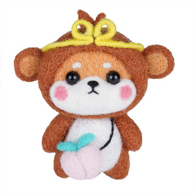 Fenrry Fashion Lovely Wool Felting Υλικά από ύφασμα Handcraft Needle Felting Kit Doll Twelve Zodiac for Needle Material Bag Pack