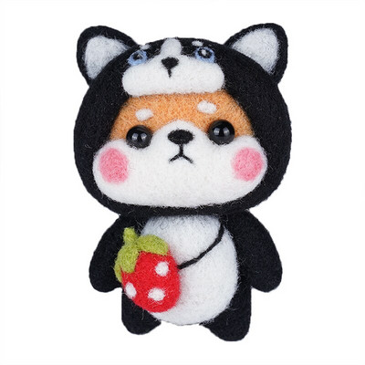 Fenrry Fashion Lovely Wool Felting Υλικά από ύφασμα Handcraft Needle Felting Kit Doll Twelve Zodiac for Needle Material Bag Pack