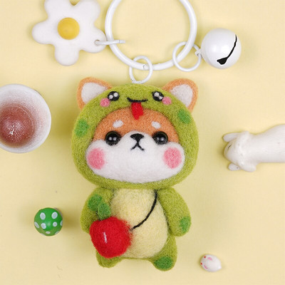 Fenrry Fashion Lovely Wool Felting Υλικά από ύφασμα Handcraft Needle Felting Kit Doll Twelve Zodiac for Needle Material Bag Pack