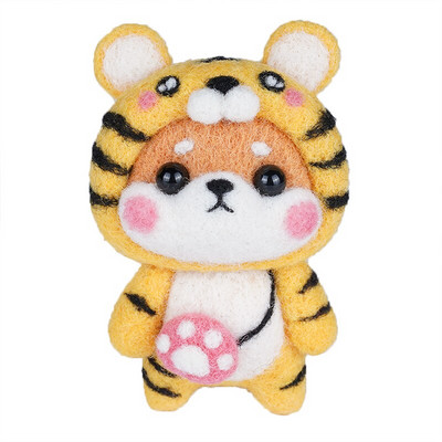 Fenrry Fashion Lovely Wool Felting Υλικά από ύφασμα Handcraft Needle Felting Kit Doll Twelve Zodiac for Needle Material Bag Pack