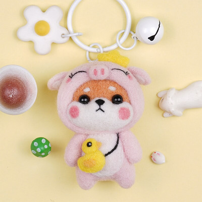 Fenrry Fashion Lovely Wool Felting Υλικά από ύφασμα Handcraft Needle Felting Kit Doll Twelve Zodiac for Needle Material Bag Pack