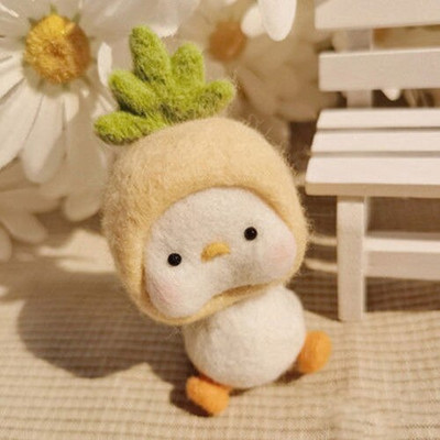 Pâslă de lână de rață Cadouri de aniversare pentru cupluri făcute în casă Diy Poke Poke Fun Material Pachet Craft Stitch pentru Kit Accesorii pentru păpuși de pluș