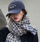 Χειμερινό κασκόλ - καρό σχέδιο