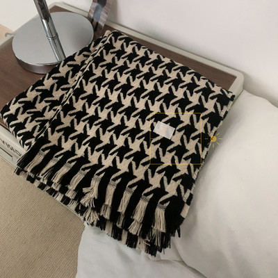 Χειμερινό κασκόλ - καρό σχέδιο