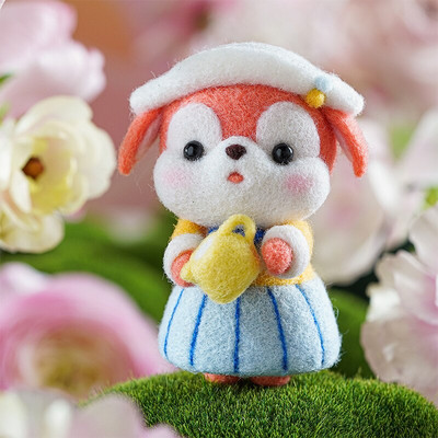 RORGETO Κιτ μαλλί τσόχα Υλικά κατοικίδια Παιχνίδι κούκλα DIY χειροτεχνίες για παιδιά Μη τελειωμένο μαλλί τσόχα Δημιουργικό χειροποίητο υλικό