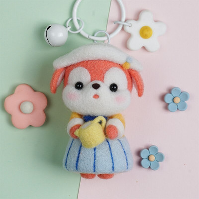 RORGETO Κιτ μαλλί τσόχα Υλικά κατοικίδια Παιχνίδι κούκλα DIY χειροτεχνίες για παιδιά Μη τελειωμένο μαλλί τσόχα Δημιουργικό χειροποίητο υλικό