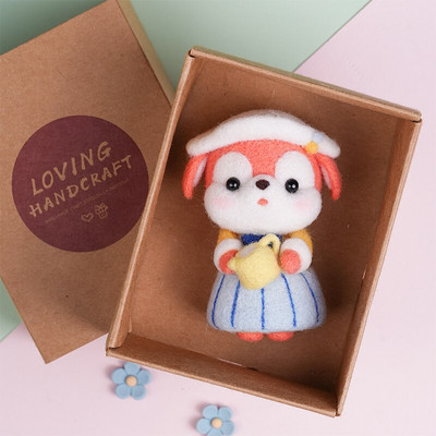 RORGETO Κιτ μαλλί τσόχα Υλικά κατοικίδια Παιχνίδι κούκλα DIY χειροτεχνίες για παιδιά Μη τελειωμένο μαλλί τσόχα Δημιουργικό χειροποίητο υλικό