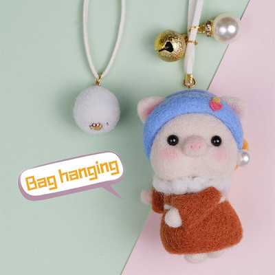 RORGETO Κιτ μαλλί τσόχα Υλικά κατοικίδια Παιχνίδι κούκλα DIY χειροτεχνίες για παιδιά Μη τελειωμένο μαλλί τσόχα Δημιουργικό χειροποίητο υλικό