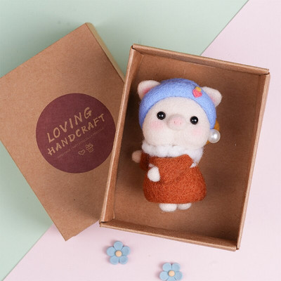 RORGETO Κιτ μαλλί τσόχα Υλικά κατοικίδια Παιχνίδι κούκλα DIY χειροτεχνίες για παιδιά Μη τελειωμένο μαλλί τσόχα Δημιουργικό χειροποίητο υλικό