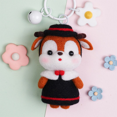 RORGETO Κιτ μαλλί τσόχα Υλικά κατοικίδια Παιχνίδι κούκλα DIY χειροτεχνίες για παιδιά Μη τελειωμένο μαλλί τσόχα Δημιουργικό χειροποίητο υλικό