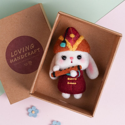 RORGETO Κιτ μαλλί τσόχα Υλικά κατοικίδια Παιχνίδι κούκλα DIY χειροτεχνίες για παιδιά Μη τελειωμένο μαλλί τσόχα Δημιουργικό χειροποίητο υλικό