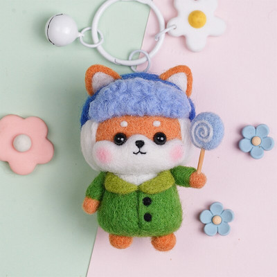 RORGETO Κιτ μαλλί τσόχα Υλικά κατοικίδια Παιχνίδι κούκλα DIY χειροτεχνίες για παιδιά Μη τελειωμένο μαλλί τσόχα Δημιουργικό χειροποίητο υλικό