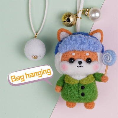 RORGETO Κιτ μαλλί τσόχα Υλικά κατοικίδια Παιχνίδι κούκλα DIY χειροτεχνίες για παιδιά Μη τελειωμένο μαλλί τσόχα Δημιουργικό χειροποίητο υλικό