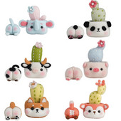 LMDZ 1Pcs Μη τελειωμένο Κιτ τσόχας από μαλλί φυτού-ζωικού Πακέτο υλικού από τσόχα από μαλλί σε γλάστρα για χειροποίητο DIY Craft Lover