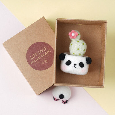 LMDZ 1Pcs Μη τελειωμένο Κιτ τσόχας από μαλλί φυτού-ζωικού Πακέτο υλικού από τσόχα από μαλλί σε γλάστρα για χειροποίητο DIY Craft Lover