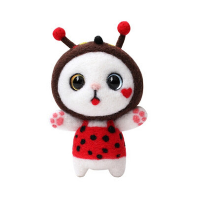 Nonvor Non-Finished DIY Cute Doll Pets Προσαρμοσμένο μάλλινο πατάκι υφασμάτινο προμήθειες Πακέτο βελόνας Σετ ζωικό χειροποίητο κοστούμι εκκίνησης