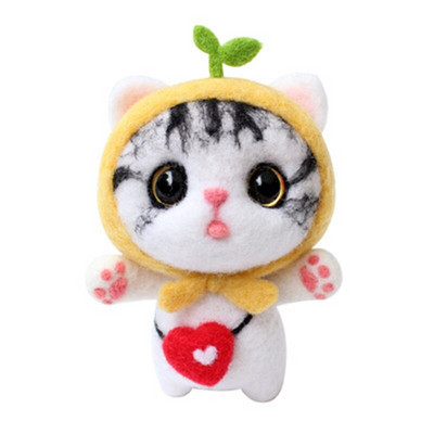 Nonvor Non-Finished DIY Cute Doll Pets Προσαρμοσμένο μάλλινο πατάκι υφασμάτινο προμήθειες Πακέτο βελόνας Σετ ζωικό χειροποίητο κοστούμι εκκίνησης