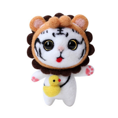 Nonvor Non-Finished DIY Cute Doll Pets Προσαρμοσμένο μάλλινο πατάκι υφασμάτινο προμήθειες Πακέτο βελόνας Σετ ζωικό χειροποίητο κοστούμι εκκίνησης