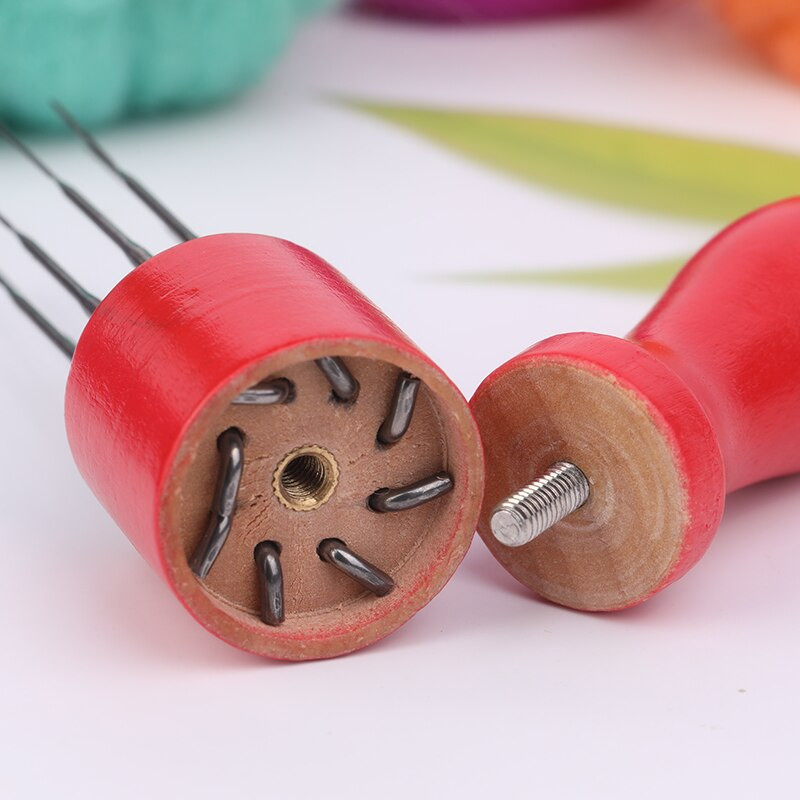 TLKKUE Ξύλινη λαβή Μάλλινη Πέννα Φλετινγκ Βελόνες Χειροποίητα Εργαλεία DIY Αξεσουάρ για ράψιμο τσόχα