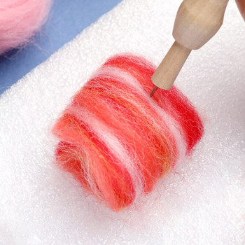 Nonvor 5g Μαλακό πολύχρωμο μαλλί πιλημάτων Fiber Needle Felting Natural Collection For Animal Project Felting Wool for DIY Needlework