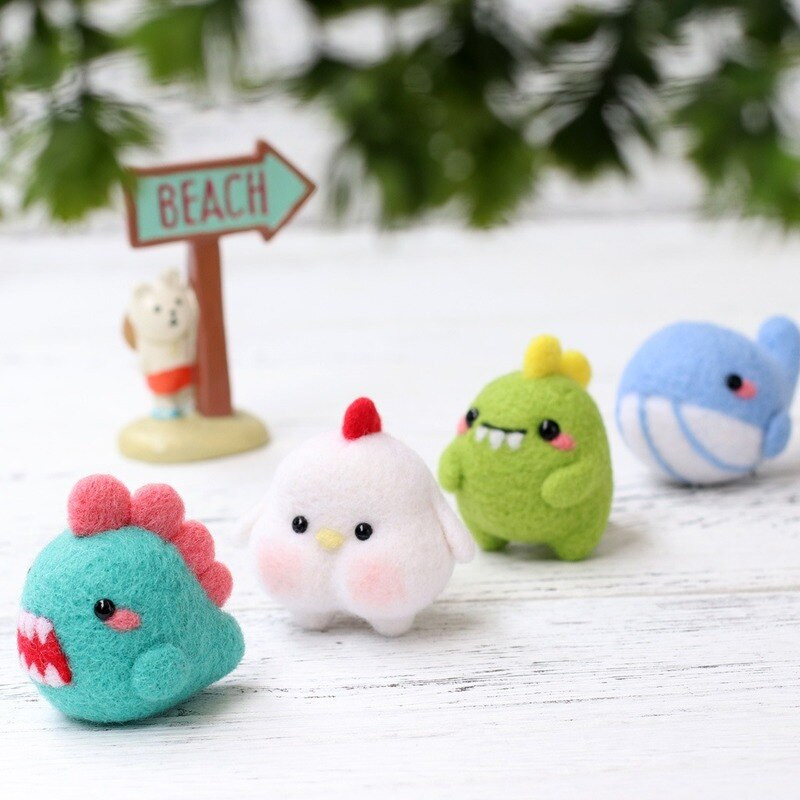 Lână de crocodil Poke Poke Shiba Inu Handmade Diy Material Geanta Poke Fun Desene Animat Artizanat Fata Artizanat Handmade Kituri pentru copii Adulti
