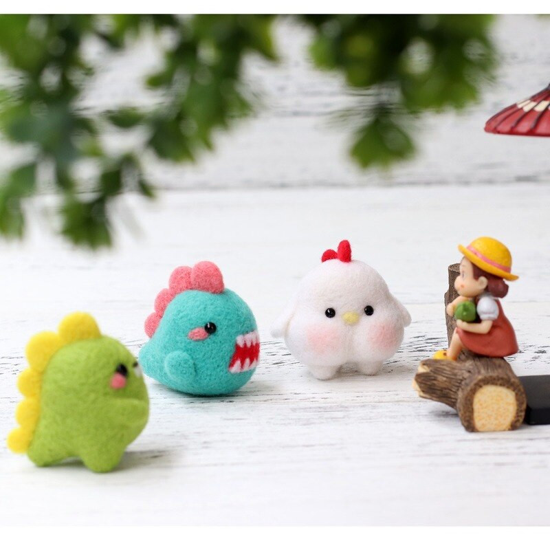 Lână de crocodil Poke Poke Shiba Inu Handmade Diy Material Geanta Poke Fun Desene Animat Artizanat Fata Artizanat Handmade Kituri pentru copii Adulti