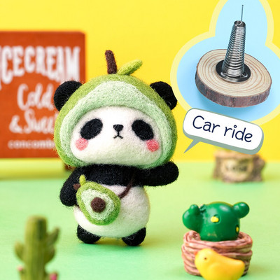 RORGETO Vlnené plstenie látky Materiály Krásna panda DIY Ručne vyrobená sada plstených ihiel Bábika pre ihly Materiál Príslušenstvo Taška
