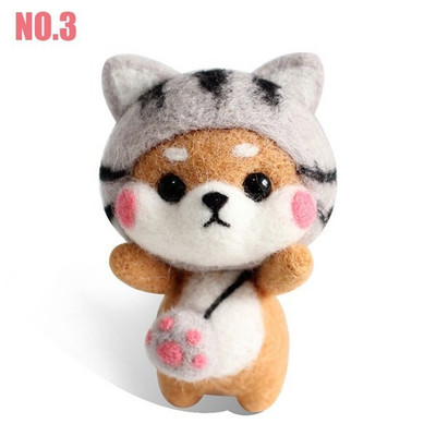 1 τεμ. DIY κουκλίτσα με βελόνες τσόχας χειροτεχνίας Σετ τσόχας από μαλλί για ζώα Non Finished σετ χειροτεχνίας σκύλου για DIY χειροποίητα δώρα διακοπών