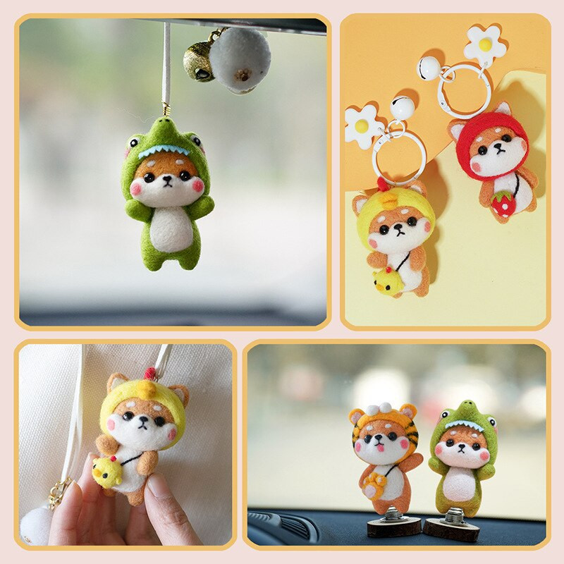 1 τεμ. DIY κουκλίτσα με βελόνες τσόχας χειροτεχνίας Σετ τσόχας από μαλλί για ζώα Non Finished σετ χειροτεχνίας σκύλου για DIY χειροποίητα δώρα διακοπών