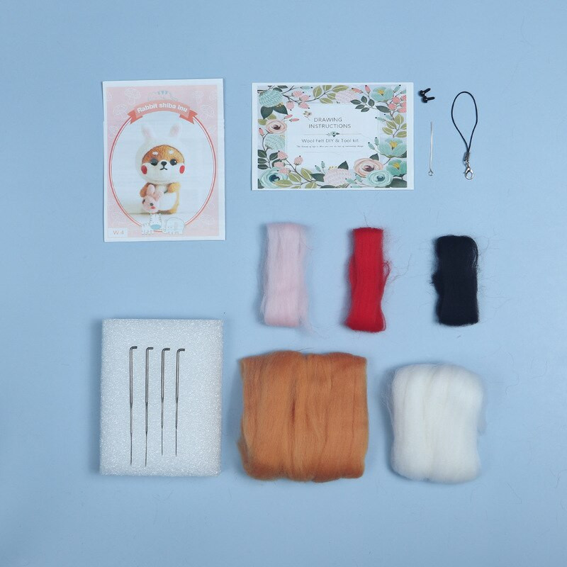 1 τεμ. DIY κουκλίτσα με βελόνες τσόχας χειροτεχνίας Σετ τσόχας από μαλλί για ζώα Non Finished σετ χειροτεχνίας σκύλου για DIY χειροποίητα δώρα διακοπών